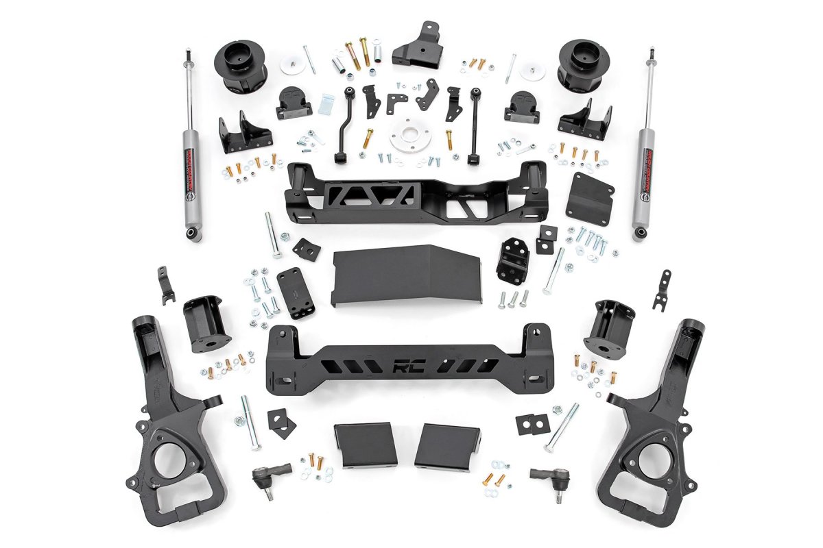 Ram 1500 Suspension Lift Kit - Front + Rear - Rough Country - 5 Inch, 22XL, Air Ride - '19-'24